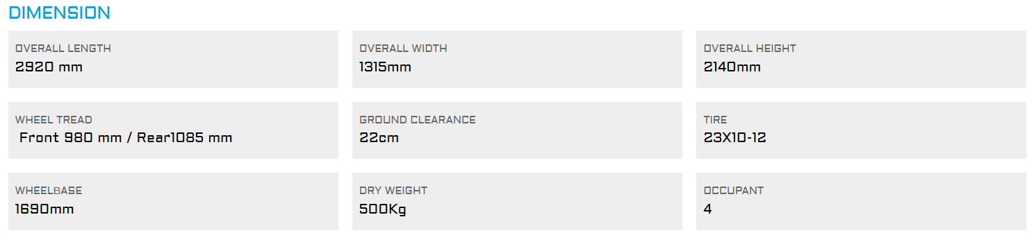 HEVOS MODEL MTM EV SPECIFICATIONS DIMENSION